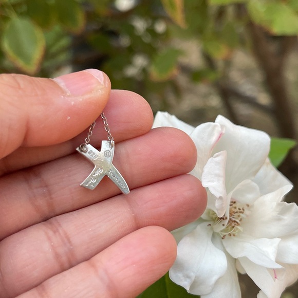 Vintage Tiffany & Co.  Pablo Picasso X Silver 16" Necklace with Box/cloth pouch - Picture 6 of 10